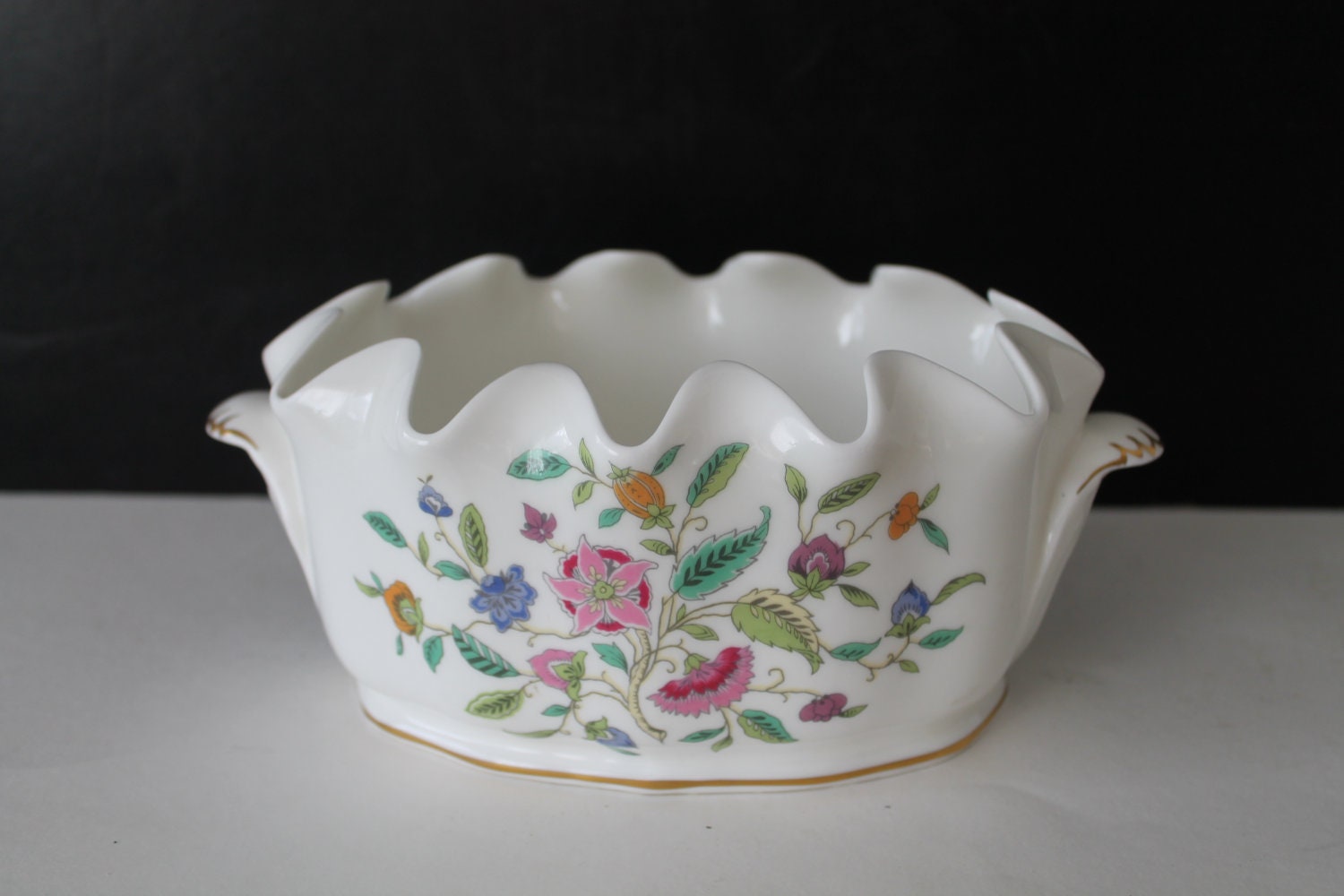 Minton China Centerpiece in Haddon Hall pattern