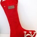 Large Red Jeans Vintage Wrangler Riveted Christmas Stocking Cowgirl, Cowboy Country Santa