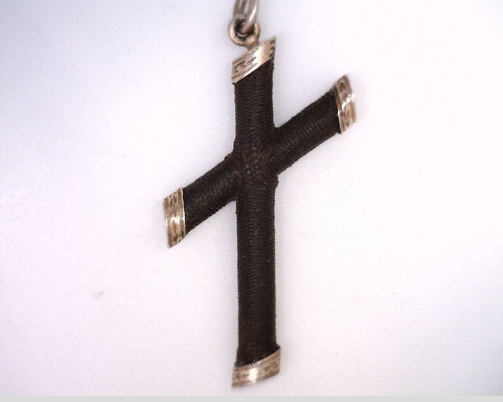 Victorian Mourning Cross Pendant 14 Karat By MonCoeurfinejewelry