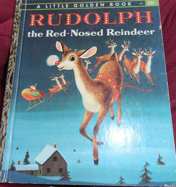 1958 First Edition Little Golden Book Rudolph the Red Nosed