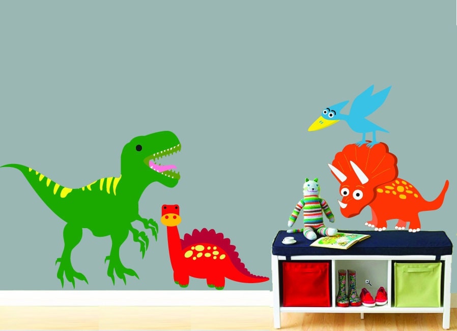 Large Dinosaurs Wall Decals REUSABLE Wall Decals 611SWA