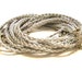 5 Silver Braided, Faux Leather, Necklaces w/ Ends and Clasps 4mm thickness