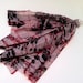 Pursenality PURSE SCARF Purse Charm From Upcycled Vintage Silk Sari Red Black