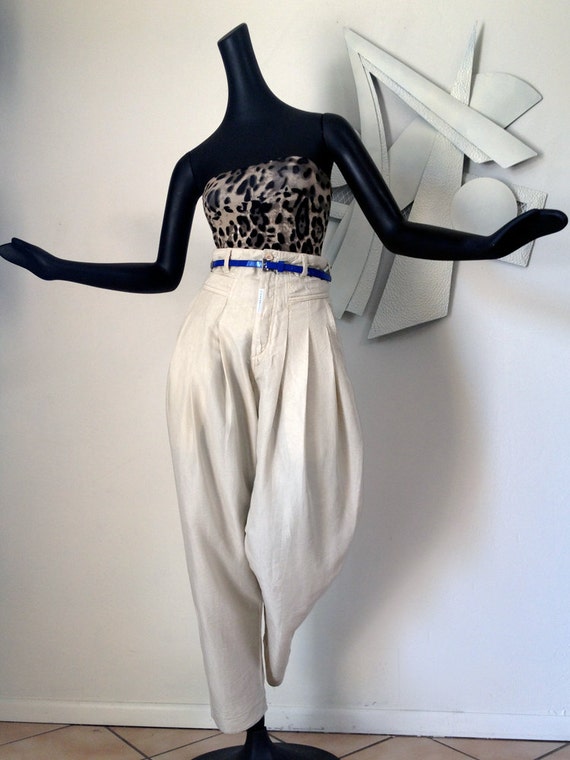 Z. CAVARICCI Pants Vintage 80s Party 1980s High Waisted Waist