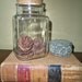 Vintage Glass Jars with Cork Stoppers Pair of Canisters