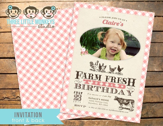 Vintage Farm Fresh Photo Invitation Il_570xn