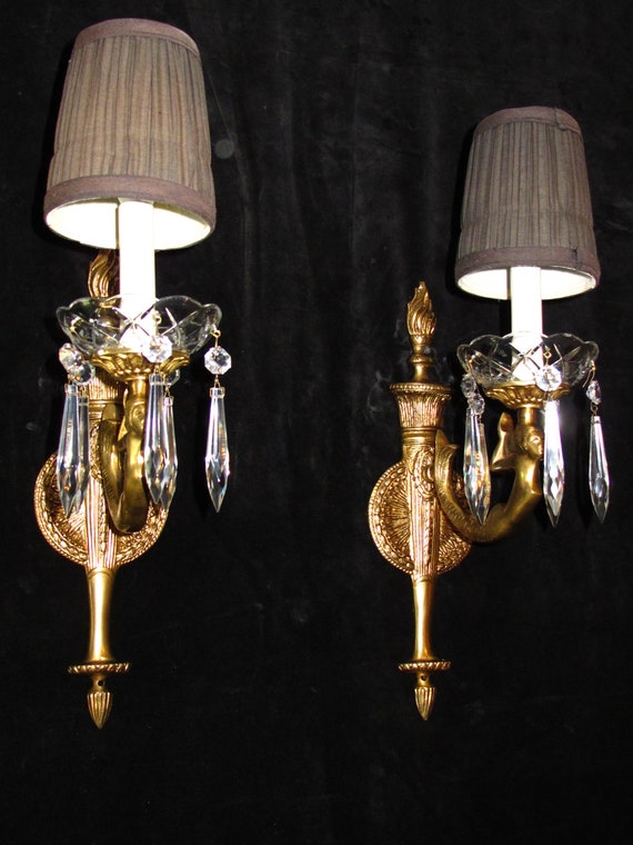 art deco solid bronze and crystal wall light sconce unique art deco solid bronze and crystal wall light sconce unique