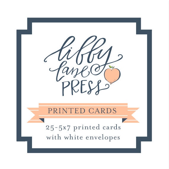 PROFESSIONAL PRINTING for 25 flat cards, 5x7 - Premium Finish Il_570xn