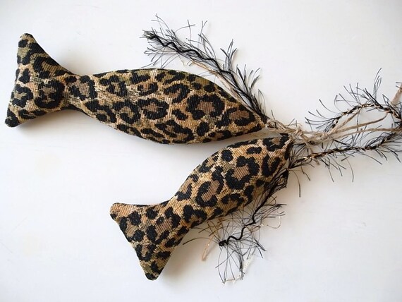 Cheetah Print Ornament Fish Tassel Leopard Print Decor