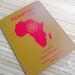 Destination Wedding Passport Style Invitation - RED and GOLD