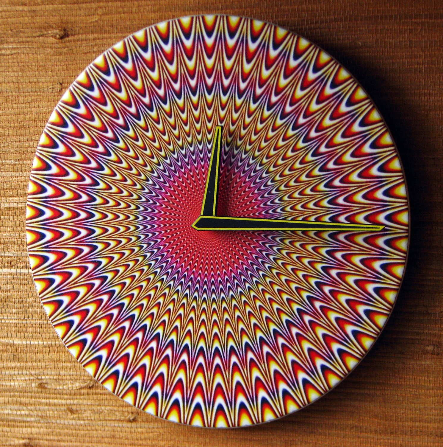 Optical Illusion Spiral Wall Clock