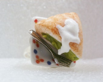 Apple Pie Ring. Polymer Clay.
