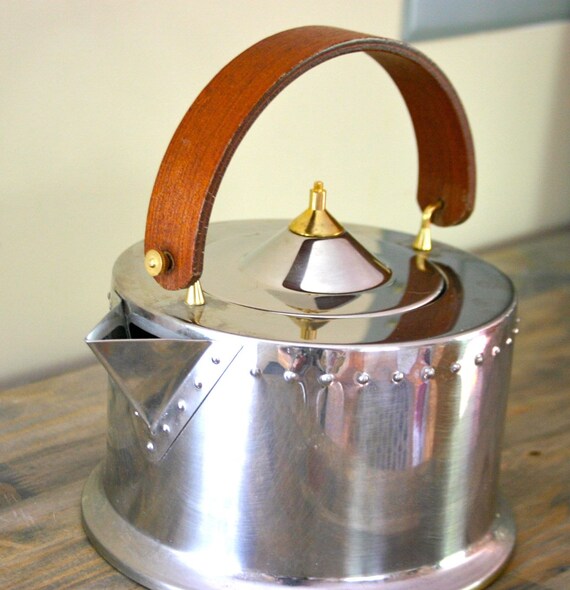 Vintage Italian Bodum Chrome Tea Kettle