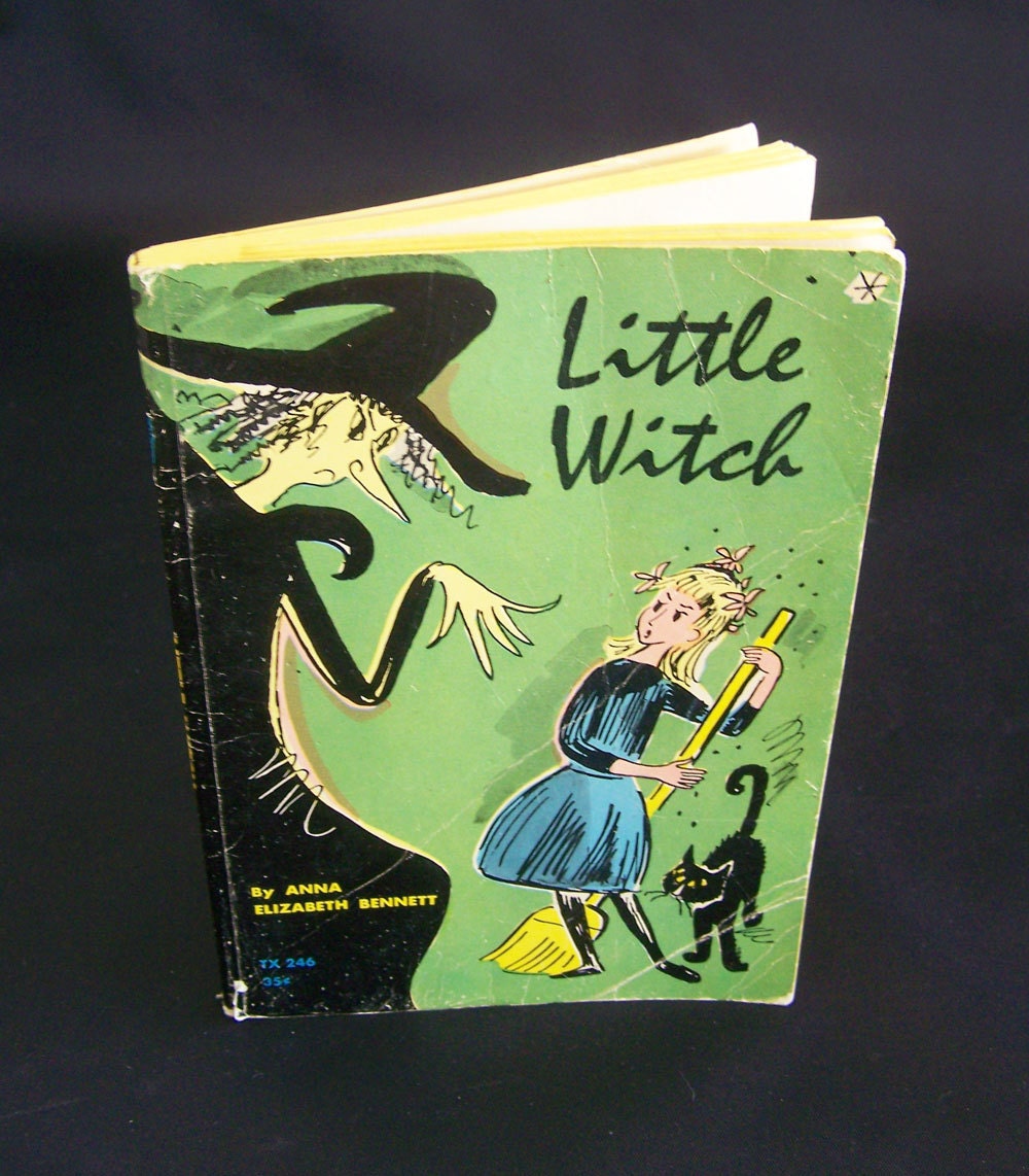 Vintage Children's Halloween Book Little Witch 1966
