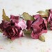 Vintage Style Plum Paper Flower Hair Pins. Paper Flower Hair Pins. Fall. Autumn. Weddings. Hair Accessories (Set of 3)