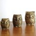Trio of Brass Owls, Vintage Figurines