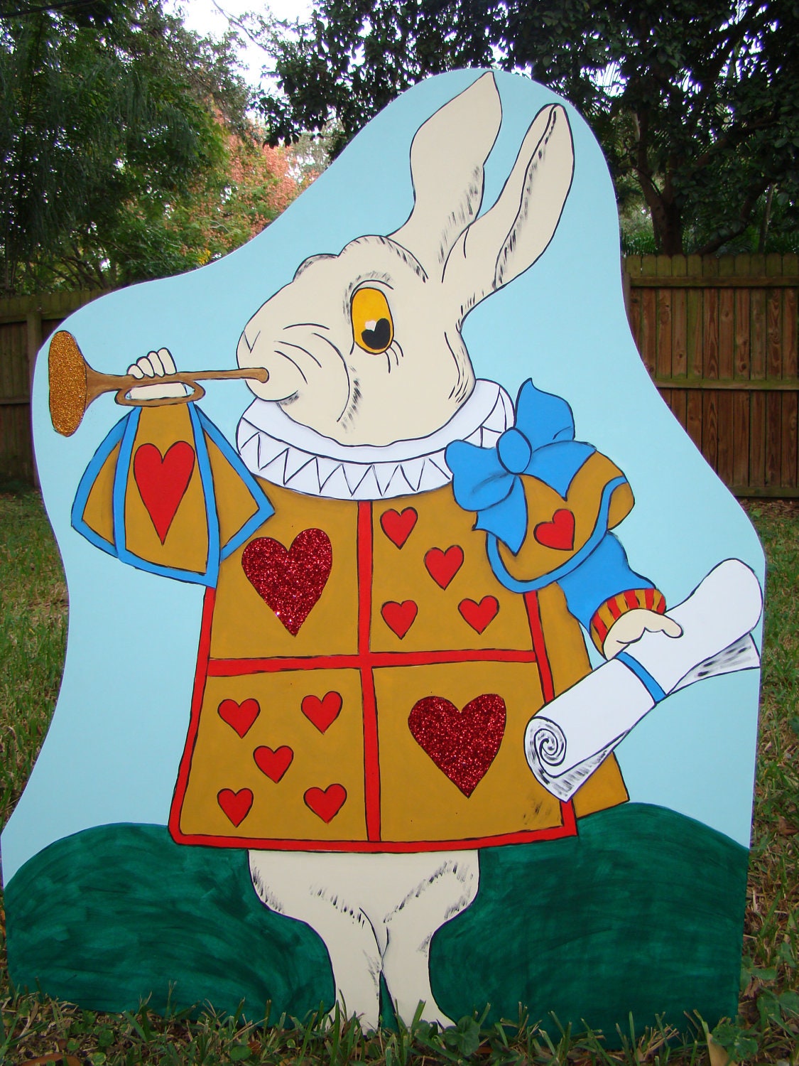 Vintage Original White Rabbit Alice in Wonderland Party Prop