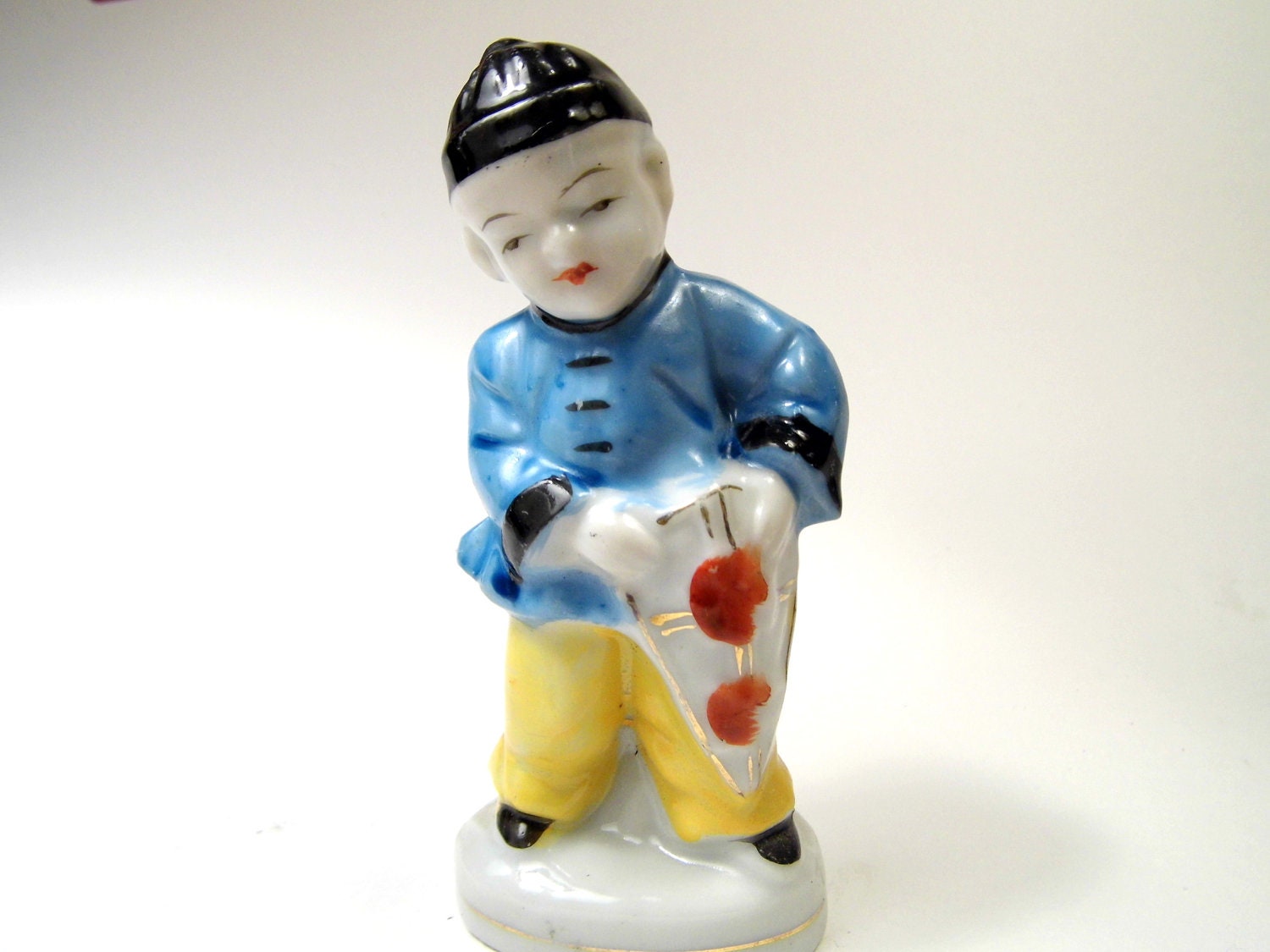 Knick Knack Knick Knacks Hand Painted Japan Figurine Boy