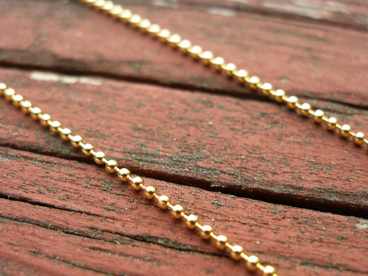 1618 24& 36 Gold Mini Ball Chain