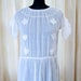 1920's Dress // White Cotton Lawn Dress with Scalloped Ruffle Hem