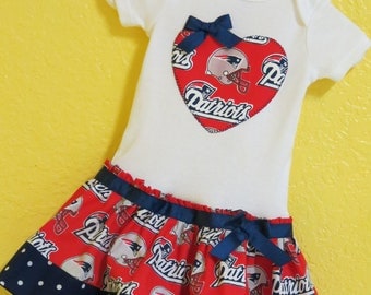 New England Patriots inspired cheerleader dress