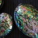 Huge Natural Abalone Shell Double Sided Pendant Bead G01036