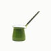Turkish Coffee Pot, Vintage Olive Green Enamel Ibrik