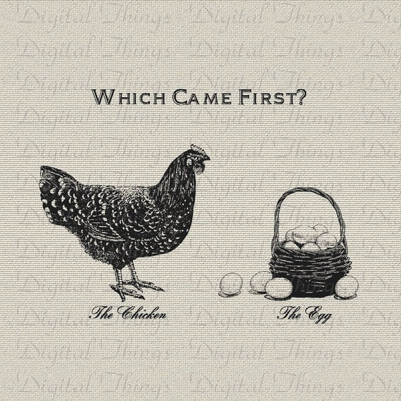 Which Came First Chicken Or Egg English Wall Decor Art 