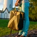 Transformer Backpack Tote -- olive and gold -- ready to ship.