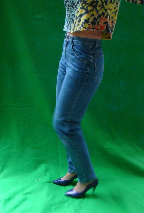 Vintage High Waisted PegLeg 80s LEE Jeans Women's Wide