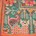 Hmong Embroided Folk Art Tribal Textile Panel