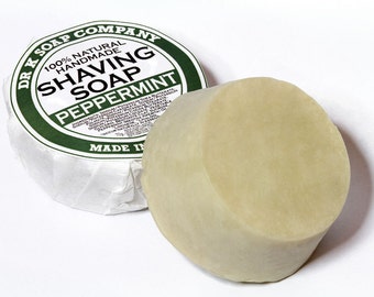 Peppermint Shaving Soap, All Natural, Vegan, Handmade in Ireland