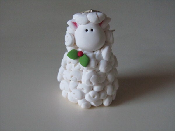 polymer clay christmas lamb ornament polymer clay christmas lamb ornament