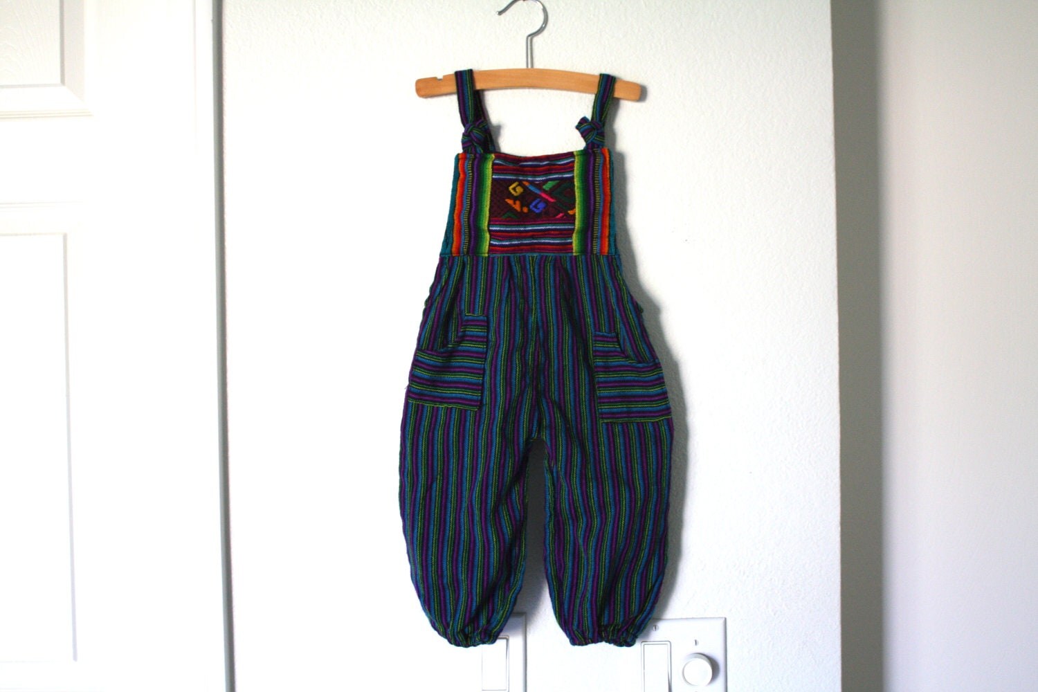Ethnic Print Colorful Overalls baby Toddler by 1SweetDreamVintage
