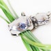 Silver Amulet Pendant "Bull Terrier" with topaz eyes.