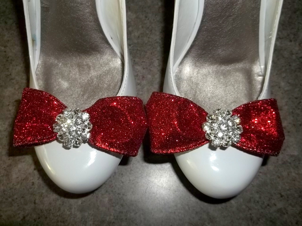 Glitter Shoe Clips Glitter Bows Shoe Clips Rhinestone Shoe