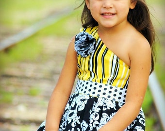 Sewing Pattern Girls Bubble Dress,6 months to 10 years, PDF pattern, Instant Download
