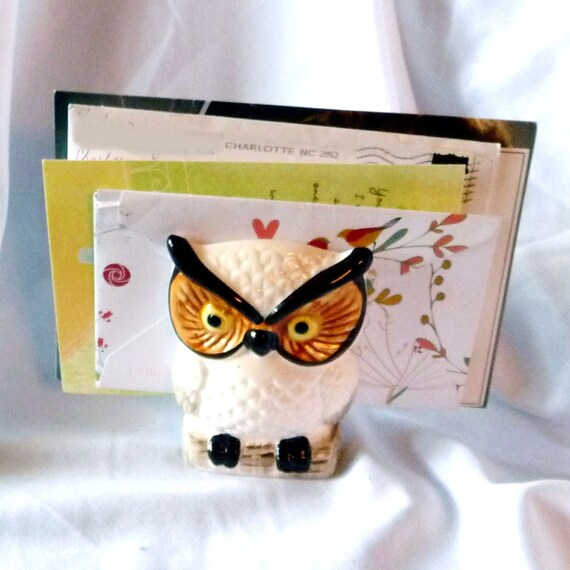 Vintage 1970's Owl Napkin Holder Ceramic by TheRiCharmedLife