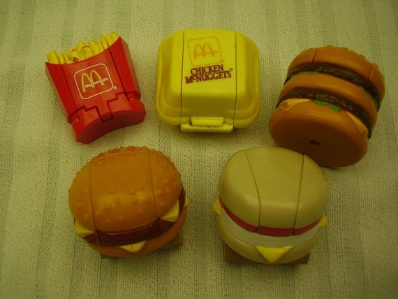 McDonalds Happy Meal Toys 1987 Food Changeables Complete Set