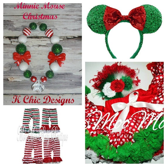 Items Similar To Minnie Mouse Christmas Is An Adorable Bubblegum Style ...