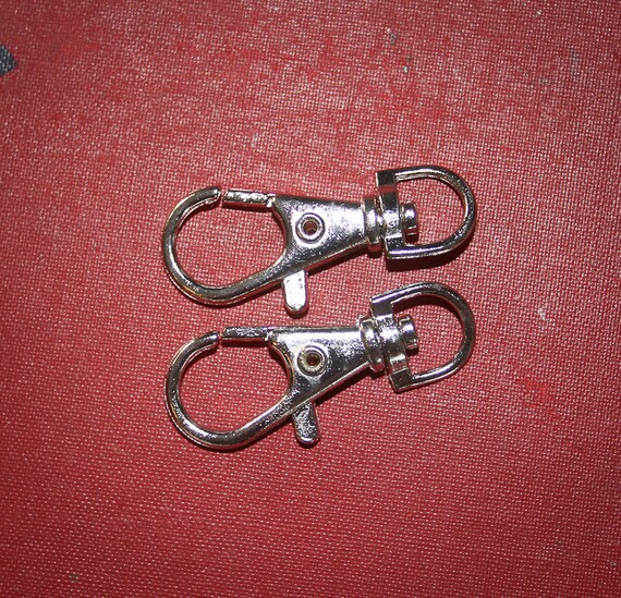 Items similar to 6 Swivel Clasp Spring Hook latch Lanyard Silver plated