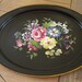 Beautiful Black Nashco Hand-painted Tole Tray From The 1950s