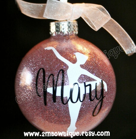 gift idea for dancer dance recital personalized dancer navy blue christmas ball ornaments
