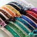 Glitter Elastic Hair Ties - Choose 3 colors - Knotted Hair Ties - Ponytail Holders