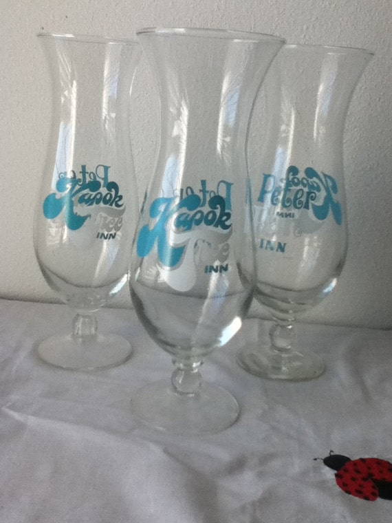 Kapok tree inn/ Peter Pan inn hurricane glass