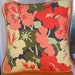 Vintage Needlepoint Floral Pillow Cover Mod Colors