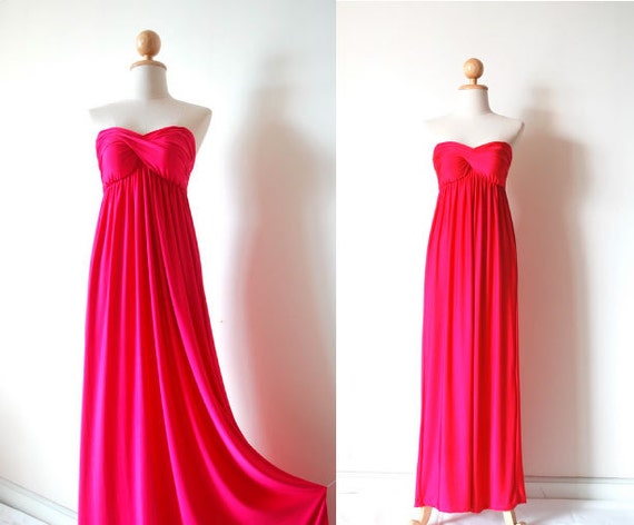 Shocking Pink Evening Dress Copy