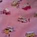 Fat Qurarter Heather Ross VW Vans Lightning Bugs On Pink