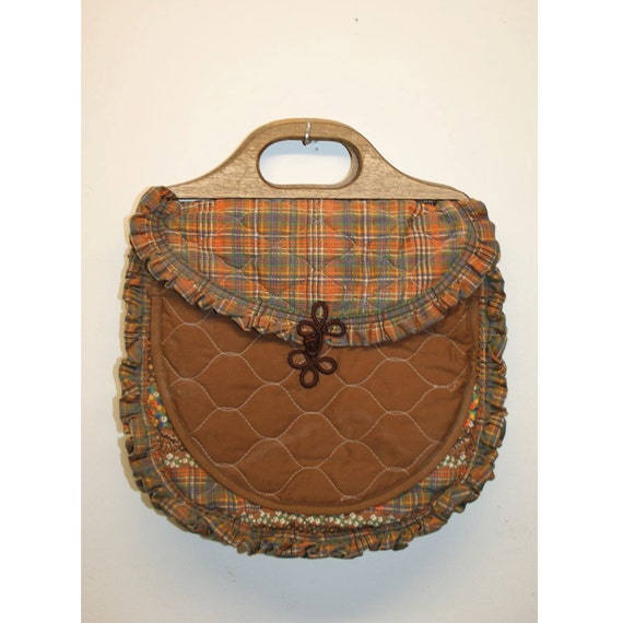 Items similar to Wood Handle Purse,wood handle bag,wood handle handbag