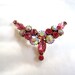 Juliana Pink Rhinestone Brooch 1950s Vintage Jewelry